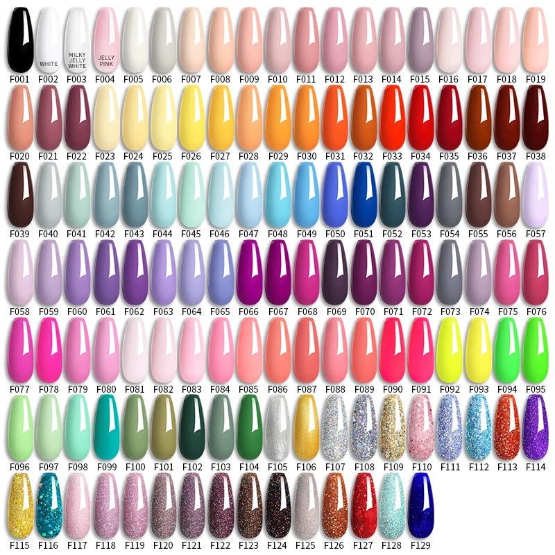 LILYCUTE Gel Nail Polish Set – 7ml Colorful UV Gel Varnish for Manicure | Long-Lasting Semi-Permanent Soak Off Nail Art Base & Top Coat