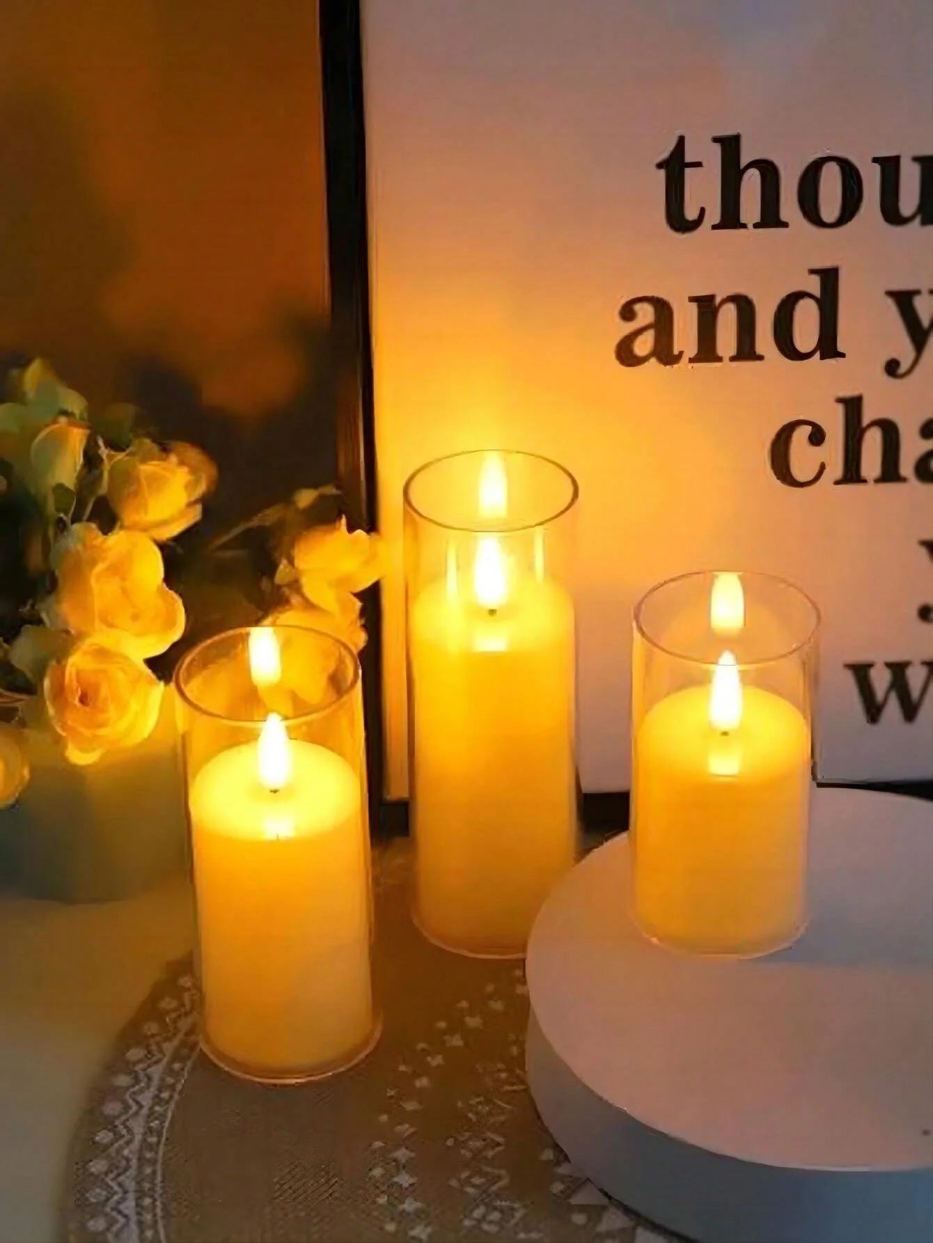 LED Flameless Flickering Tealight Candles (Set of 1/3/9)