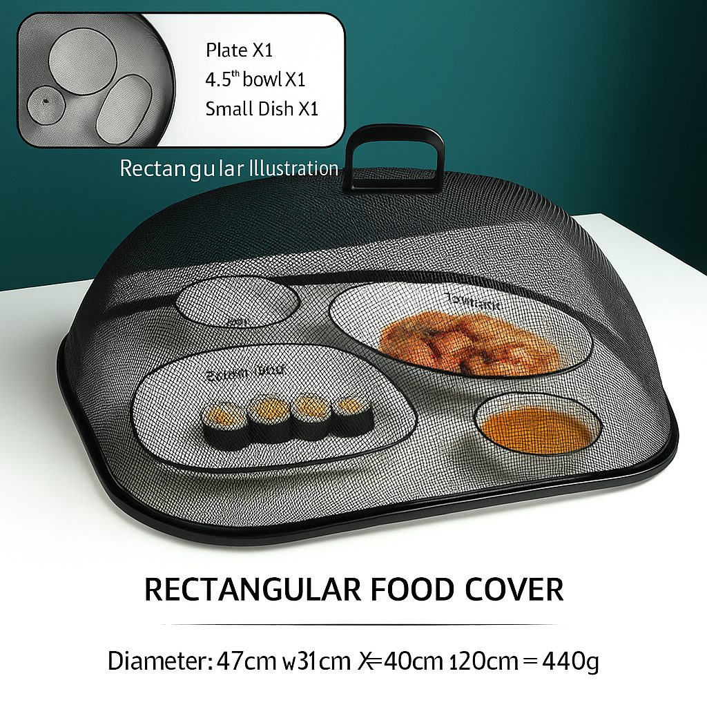SafeServe™ Mesh Food Cover – Dustproof Dome for Table