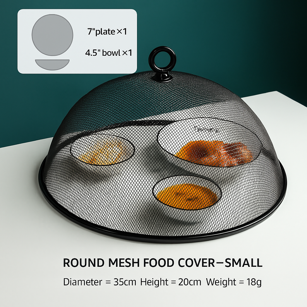 SafeServe™ Mesh Food Cover – Dustproof Dome for Table
