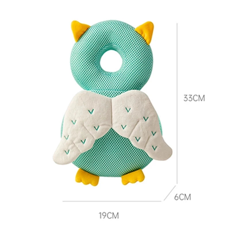 Baby Head Protector Pillow – Soft Backpack Cushion for Toddlers (1–3 Years, Cartoon Design)