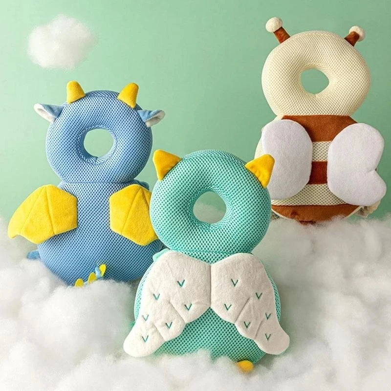 Baby Head Protector Pillow – Soft Backpack Cushion for Toddlers (1–3 Years, Cartoon Design)