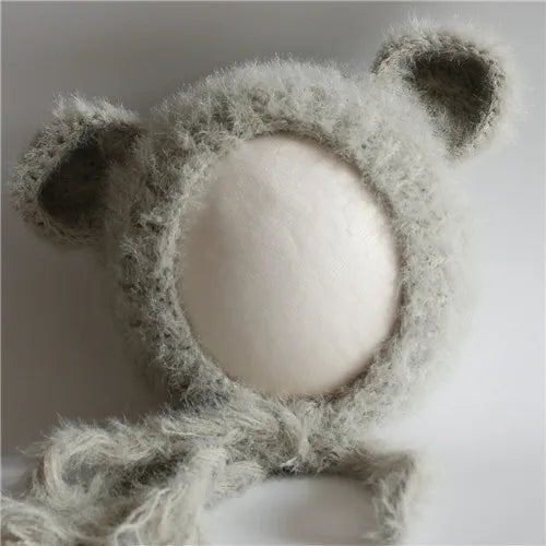 Newborn Bear Hat – Soft Baby Photography Prop for Boys & Girls