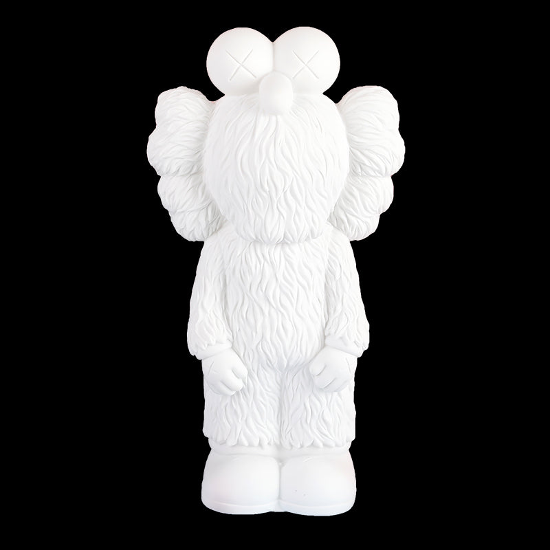 DIY Fluid Violent Bear Material Bag Keychain White Body
