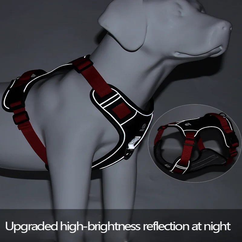 Ultimate Tactical Dog Harness – Waterproof, Reflective & Heavy-Duty for Large Dogs