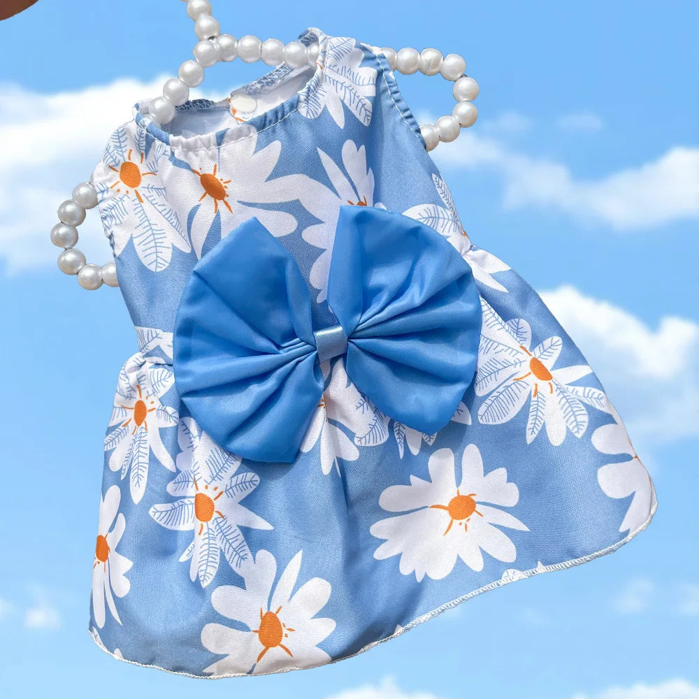 Cute Summer Dog Dress – Lightweight Flower Princess Skirt for Small Dogs & Cats