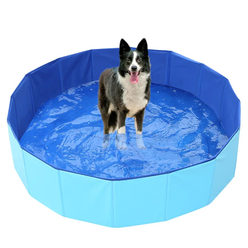 Foldable Dog Bath Pool – Collapsible Pet Swimming & Wading Tub for Small to Large Dogs & Cats
