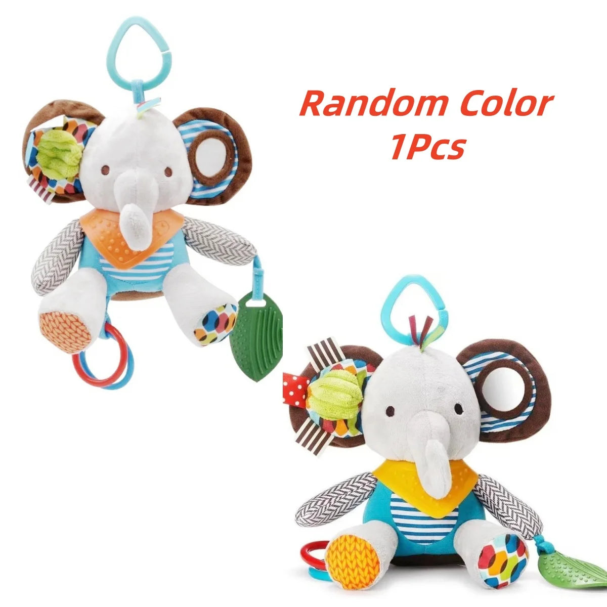 Montessori Baby Plush Animal Stroller Toys – Soft Hanging Rattle Dolls for Newborns & Toddlers