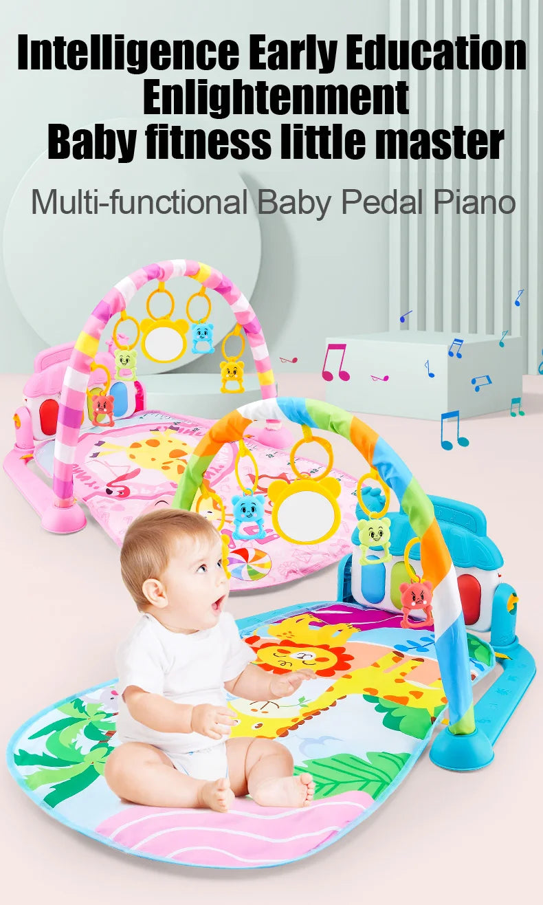 Baby Play Gym with Piano – Musical Activity Mat for Newborns & Toddlers (0–36 Months)