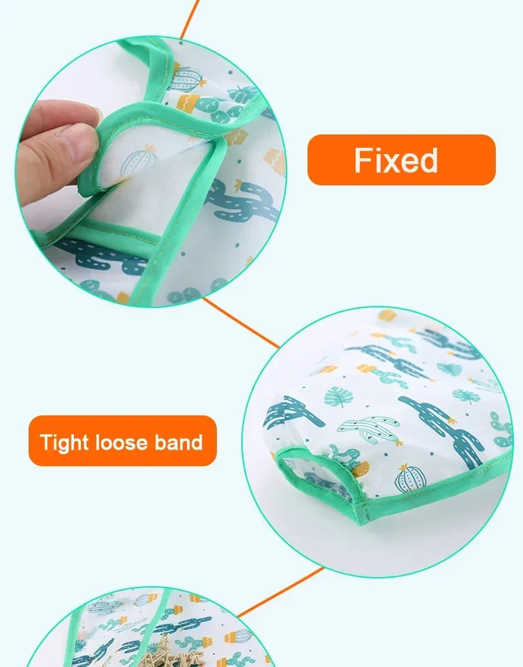 Baby Bib with Sleeves – Waterproof Feeding Bib for Toddlers (BPA-Free, 6M–6Y)