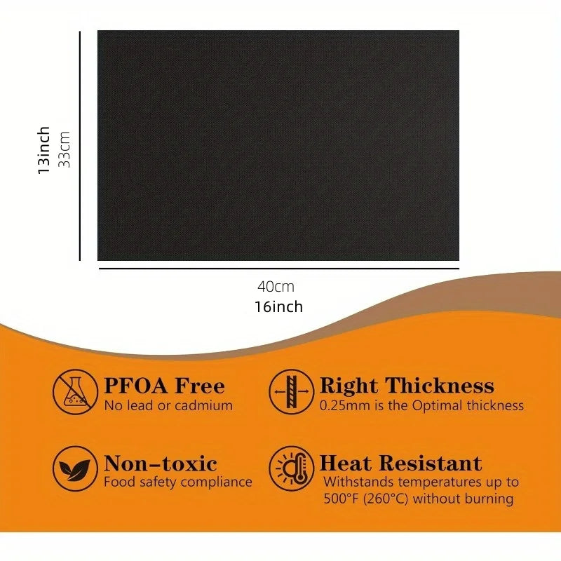 Heavy Duty Non-Stick Oven Liners Mat – 2‑Pack (16″×13″) BPA & PFOA Free