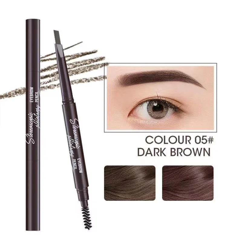 2-in-1 Waterproof Eyebrow Pencil & Brush – Long-Lasting, Smudge-Proof, & Natural Finish
