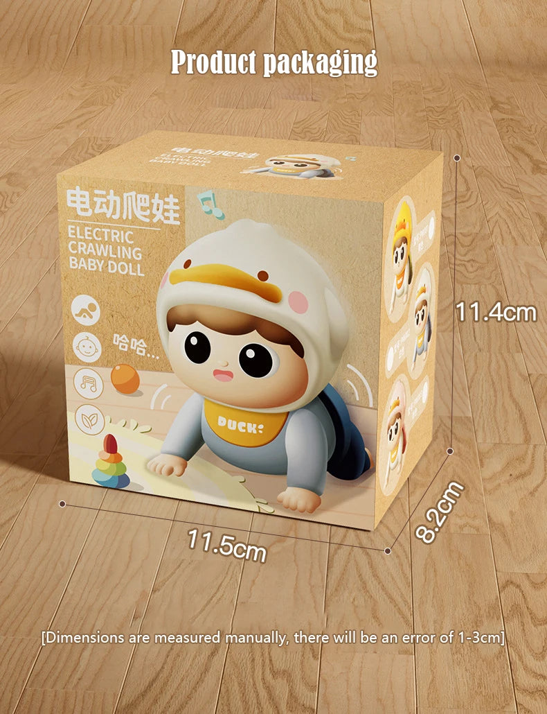 Electric Crawling Baby Toy with Sound – Moving Educational Doll for Toddlers 0-12 Months | Learning to Crawl Gift