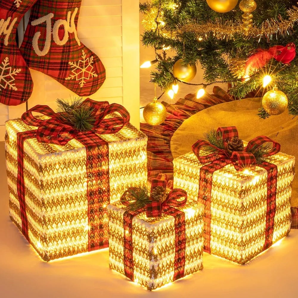 CHRISTMAS LIGHTS GIFT BOXES  SET Style and Sanctuary
