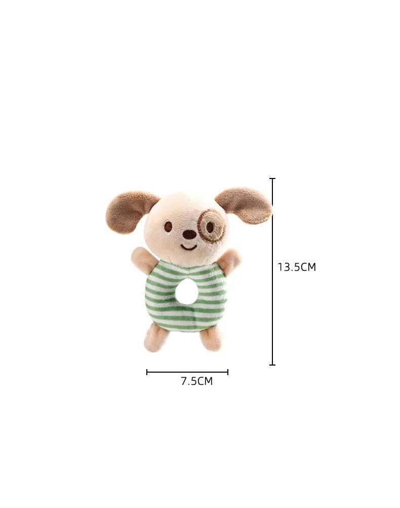 Soft Plush Animal Baby Rattle – Handheld Ring Toy for Newborns & Infants (0-24 Months)