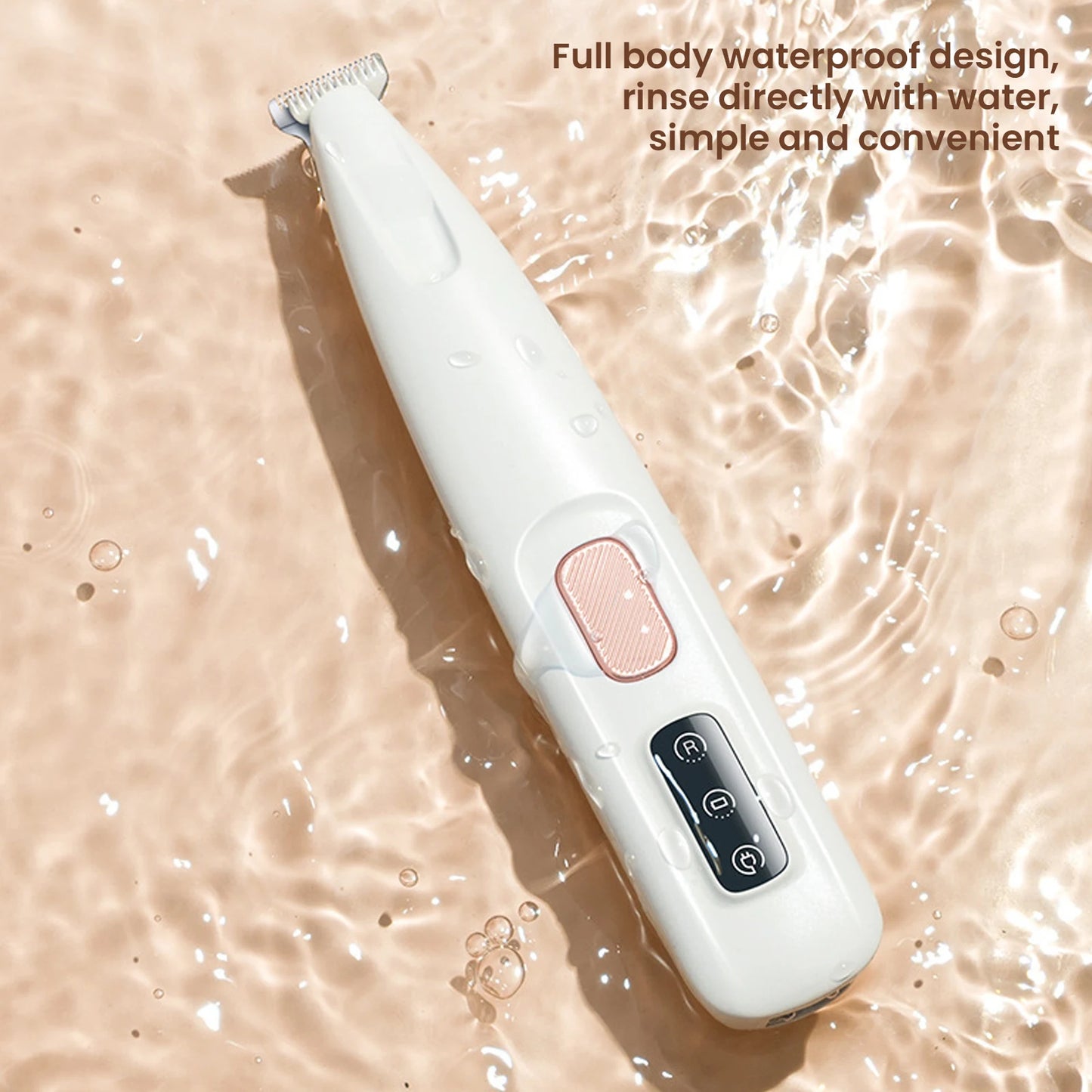 Rechargeable Pet Paw Trimmer with LED Light – Waterproof Grooming Clippers for Dogs & Cats