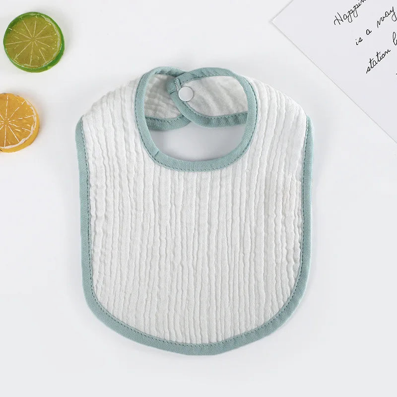 Baby Drool Bib – Soft Cotton Feeding Bib for Newborns & Toddlers (Unisex, Solid Color)