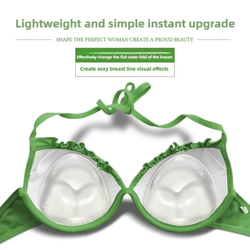 2PCS Silicone Push Up Bra Inserts – Breast Pads & Nipple Covers for Swimsuit & Bikini