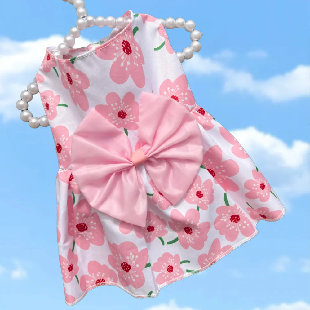 Cute Summer Dog Dress – Lightweight Flower Princess Skirt for Small Dogs & Cats