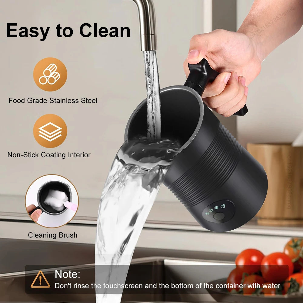 4-in-1 Electric Milk Frother and Steamer – Hot & Cold Foam Maker for Coffee, Latte, Cappuccino