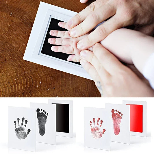 Baby Handprint & Footprint Ink Pad Kit – Non-Toxic Newborn Keepsake for Baby Gifts & Souvenirs