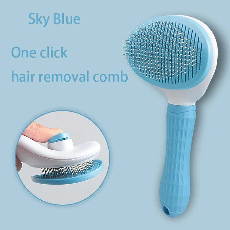 Self-Cleaning Pet Grooming Brush – Slicker Deshedding Comb for Dogs & Cats (Removes Hair, Knots & Dander)