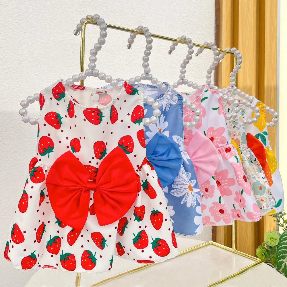 Cute Summer Dog Dress – Lightweight Flower Princess Skirt for Small Dogs & Cats