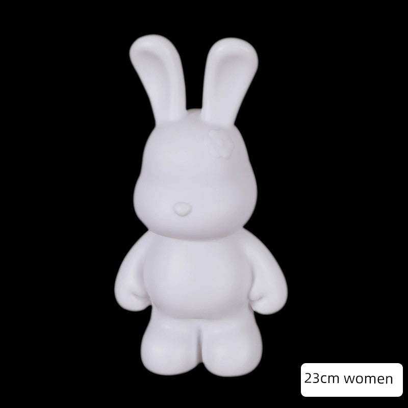 DIY Fluid Violent Bear Material Bag Keychain White Body
