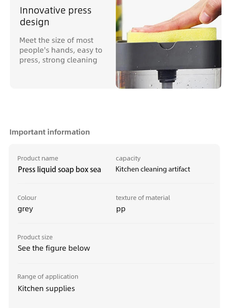 Kitchen Soap Dispenser with Sponge Holder