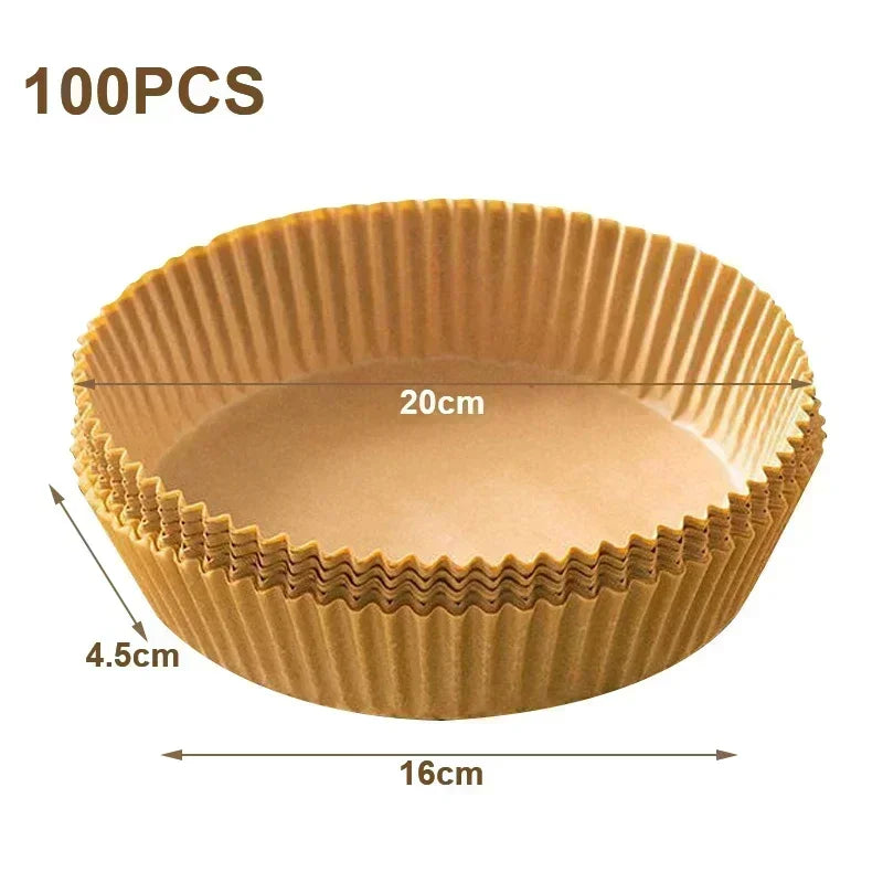 Disposable Air Fryer Paper Liners – Non-Stick, Oil-Absorbing Baking Sheets