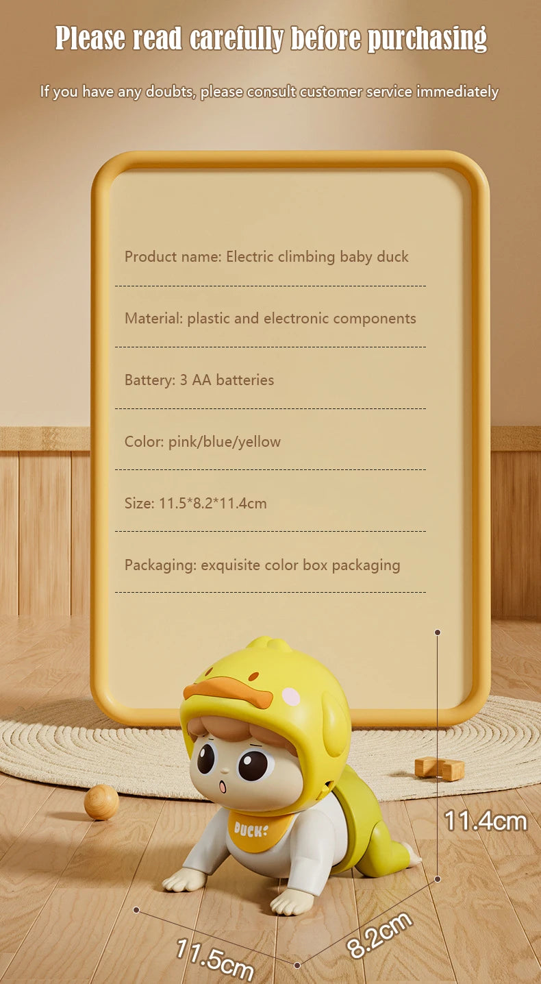 Electric Crawling Baby Toy with Sound – Moving Educational Doll for Toddlers 0-12 Months | Learning to Crawl Gift