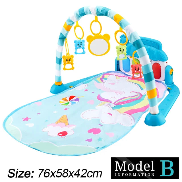Baby Play Gym with Piano – Musical Activity Mat for Newborns & Toddlers (0–36 Months)