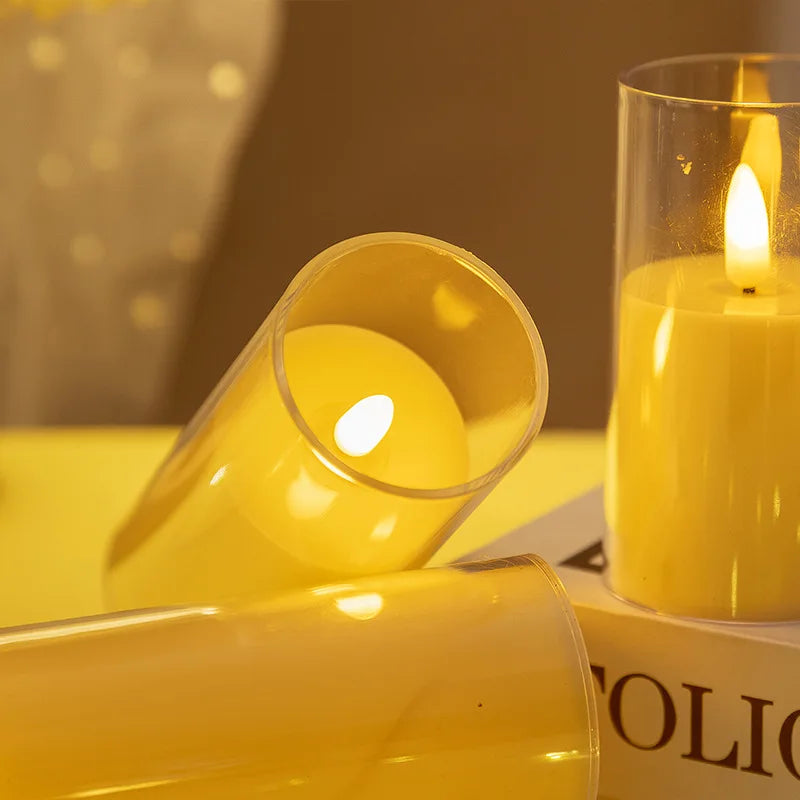 LED Flameless Flickering Tealight Candles (Set of 1/3/9)