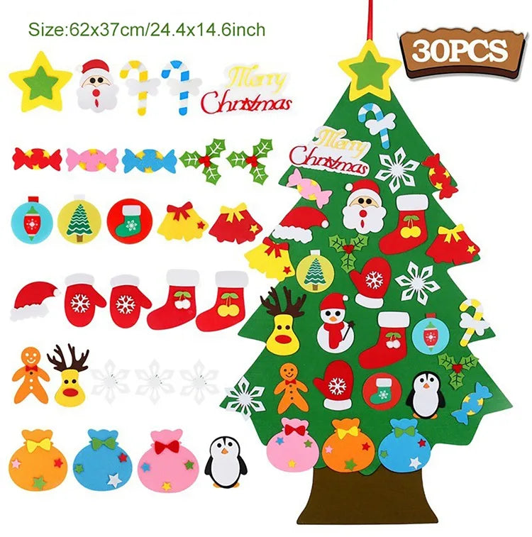 Felt Christmas Tree for Kids – DIY Wall Decoration with Ornaments 2026