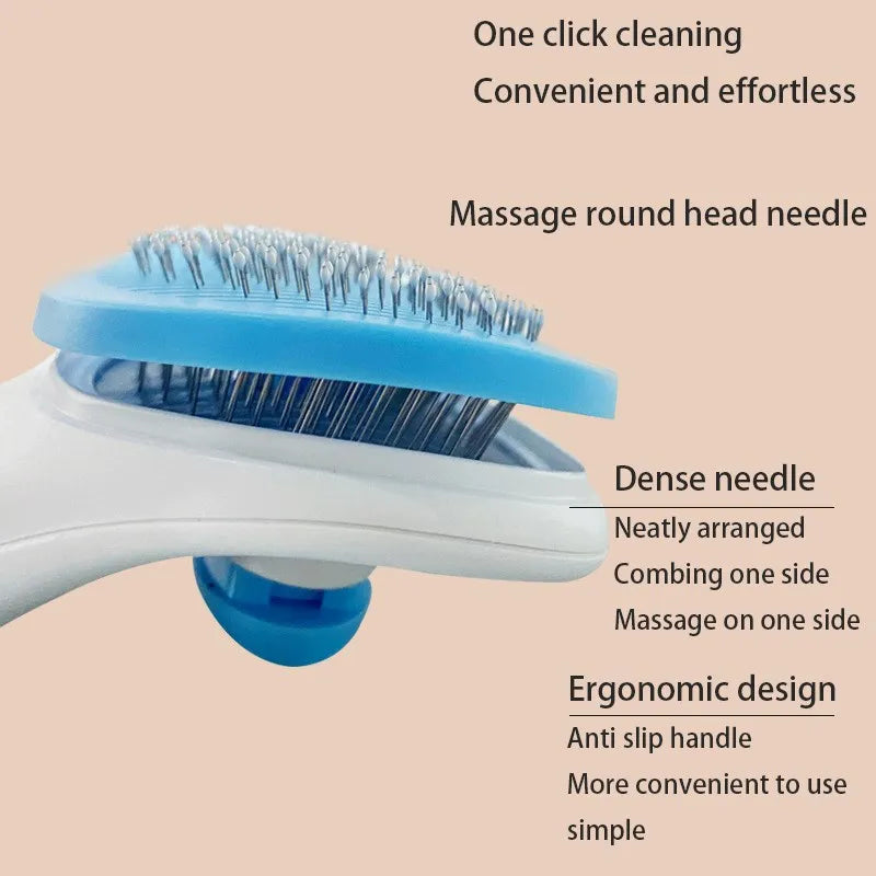 Self-Cleaning Pet Grooming Brush – Slicker Deshedding Comb for Dogs & Cats (Removes Hair, Knots & Dander)