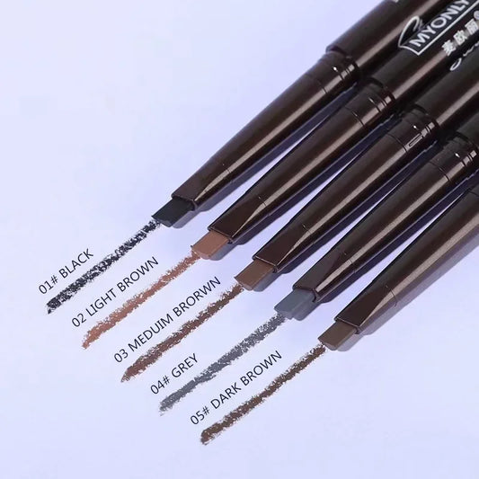 2-in-1 Waterproof Eyebrow Pencil & Brush – Long-Lasting, Smudge-Proof, & Natural Finish