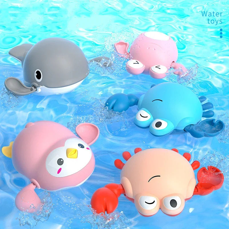 Baby Bath Wind-Up Swimming Toys – Clockwork Animal Water Play for Toddlers & Kids