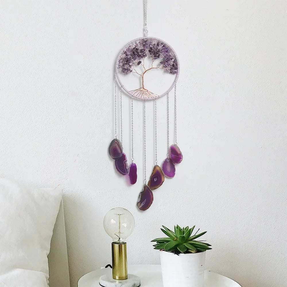 Crystal Sun & Moon Wind Chime – Rainbow Dream Catcher Hanging for Home & Garden Decor