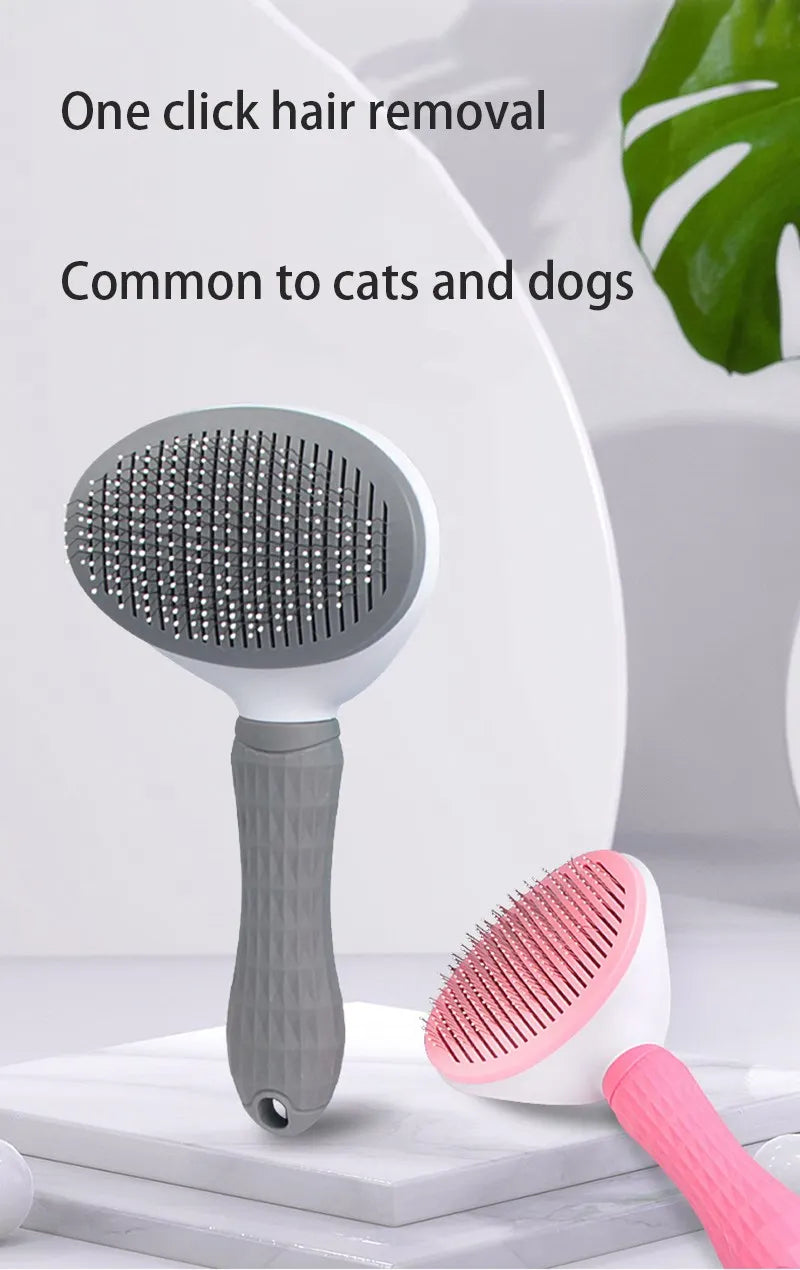 Self-Cleaning Pet Grooming Brush – Slicker Deshedding Comb for Dogs & Cats (Removes Hair, Knots & Dander)