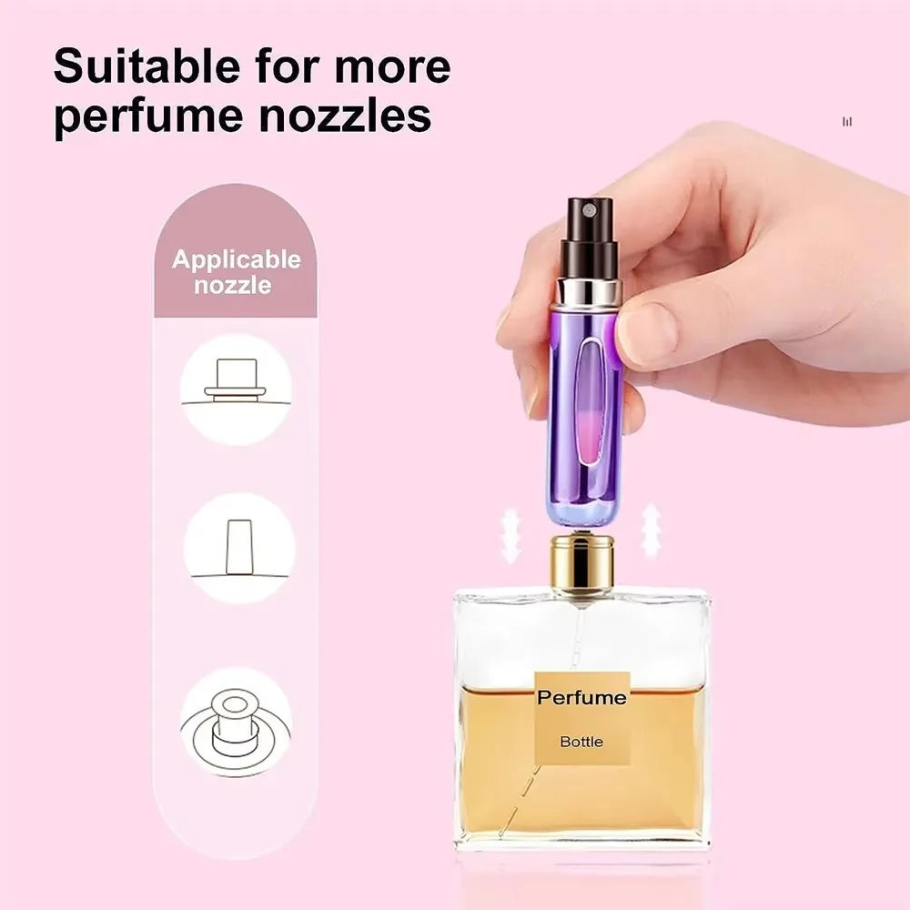 5ml Refillable Perfume Atomizer – Portable Travel Spray Bottle for Fragrance & Liquids