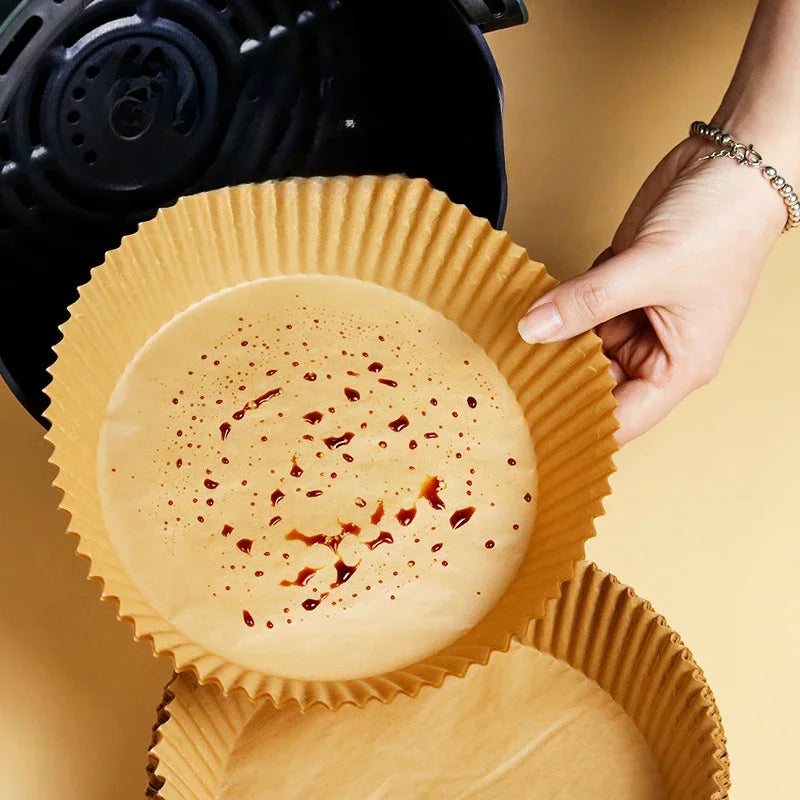 Disposable Air Fryer Paper Liners – Non-Stick, Oil-Absorbing Baking Sheets