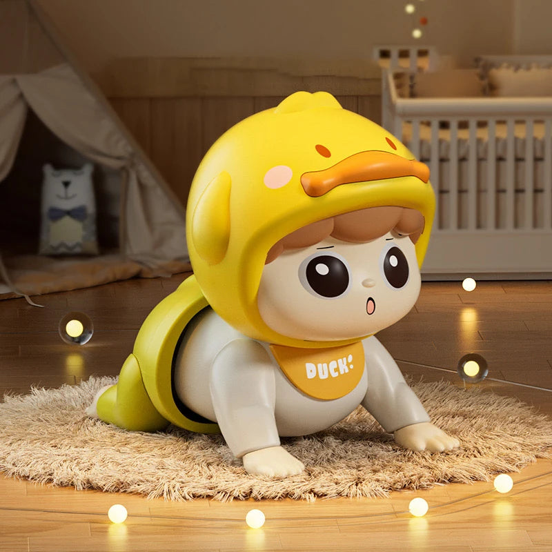 Electric Crawling Baby Toy with Sound – Moving Educational Doll for Toddlers 0-12 Months | Learning to Crawl Gift