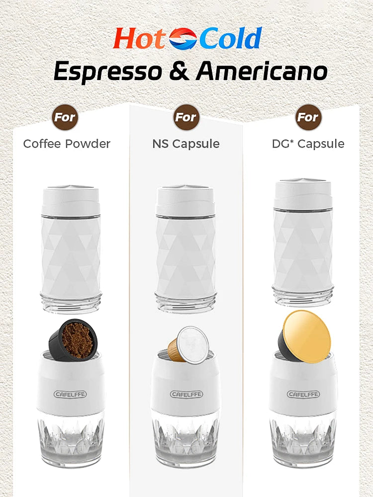 Portable Hand-Press Espresso Maker | Enjoy Hot & Cold Brew on the Move.