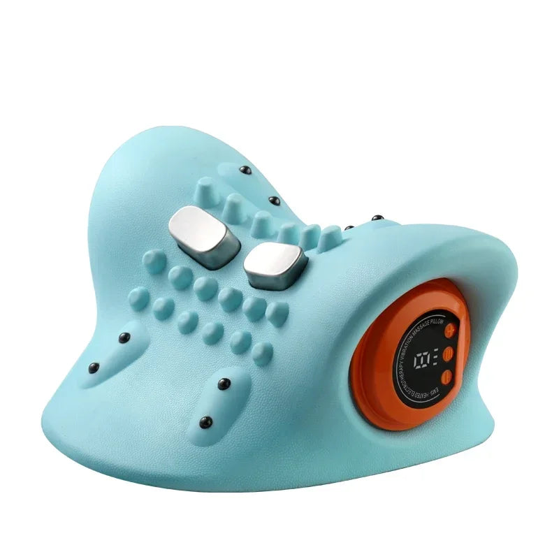 Electric Cervical Neck Massager Pillow – Spine Stretch, Shoulder Relaxation & Pain Relief Device