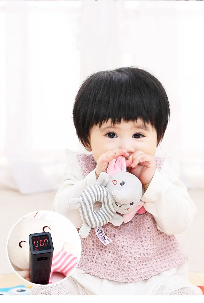 Soft Plush Animal Baby Rattle – Handheld Ring Toy for Newborns & Infants (0-24 Months)