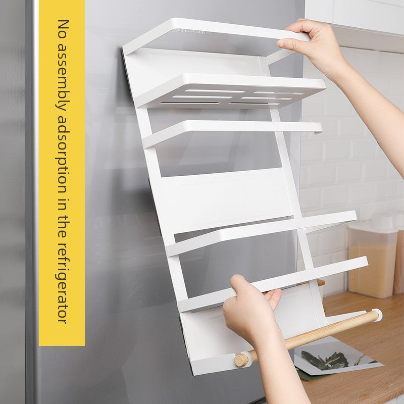 Magnetic kitchen storage rack