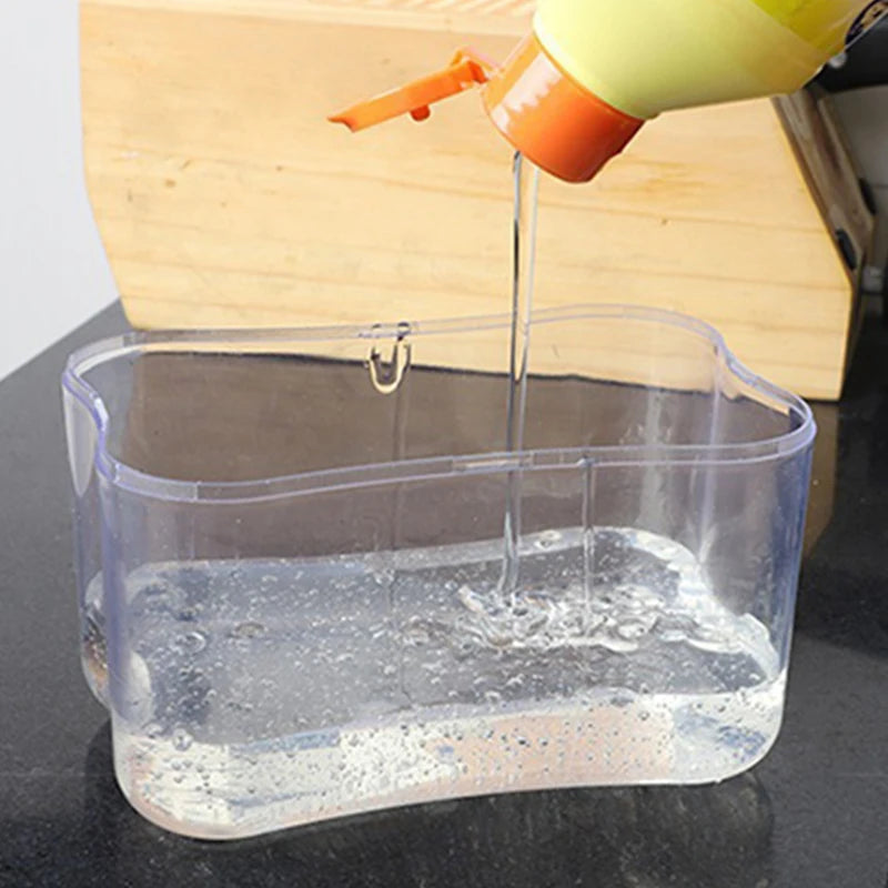 Kitchen Soap Dispenser with Sponge Holder
