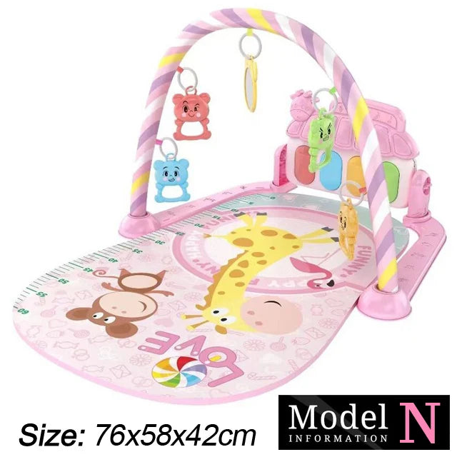 Baby Play Gym with Piano – Musical Activity Mat for Newborns & Toddlers (0–36 Months)