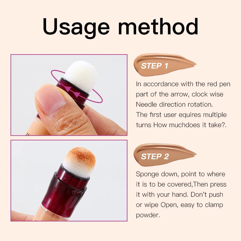 FlawlessBlend™ Sponge Concealer – Long-Lasting Coverage for Dark Circles, Acne & Blemishes