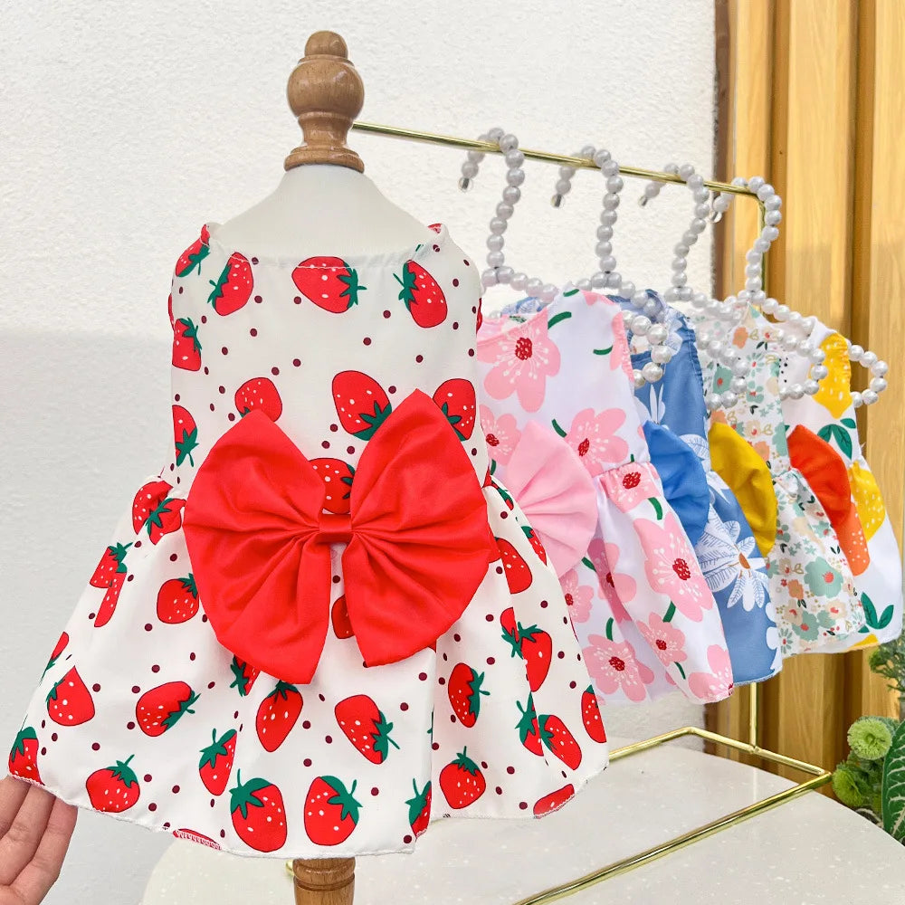 Cute Summer Dog Dress – Lightweight Flower Princess Skirt for Small Dogs & Cats